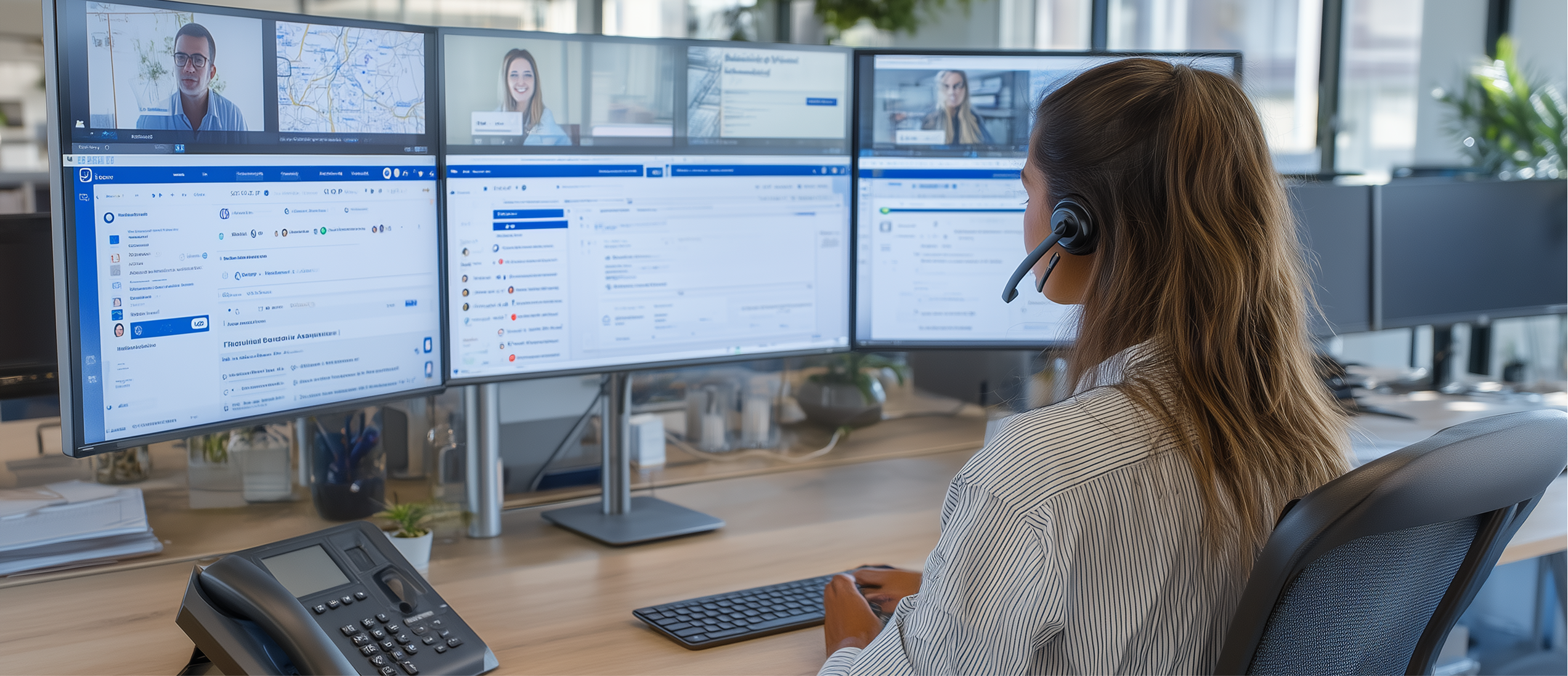 Assistante au travail dans son bureau