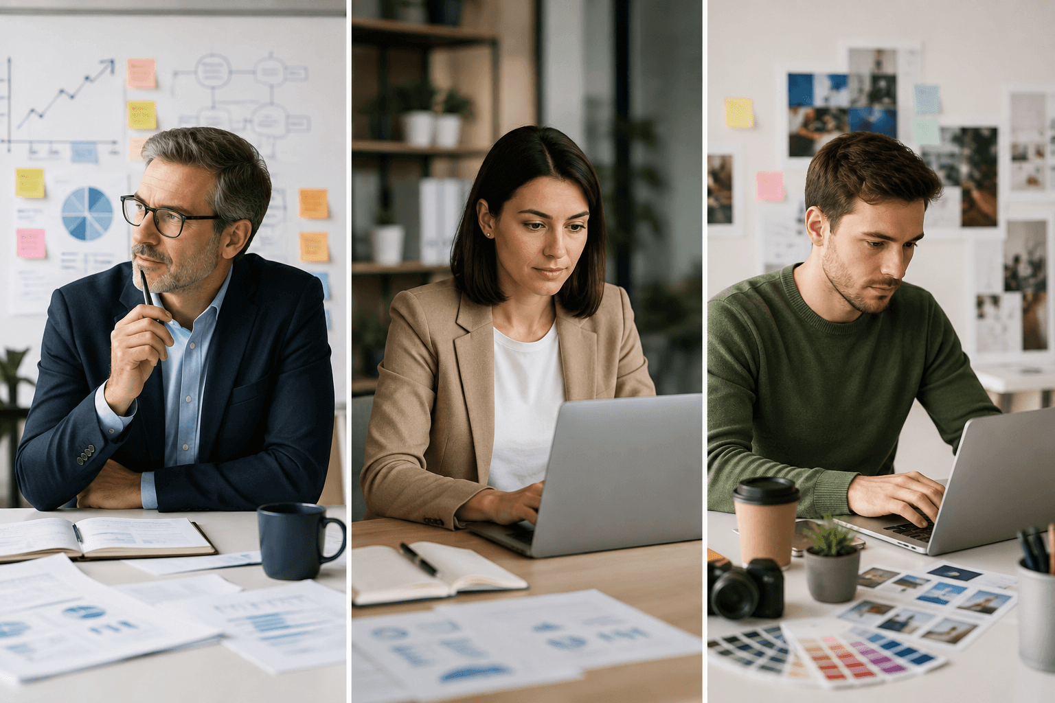 3 profils marketing externalisés : directeur, responsable et chargé de marketing