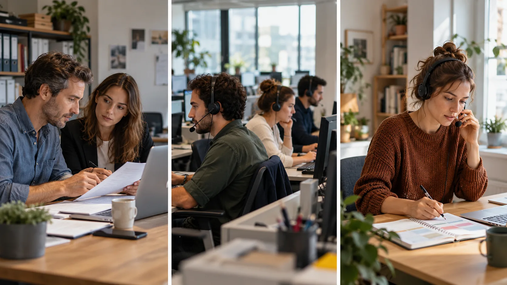 Comparatif de prospection commerciale : commercial salarié, plateau d'agence de téléprospection payée au rendez-vous et assistante de projet dédiée à distance