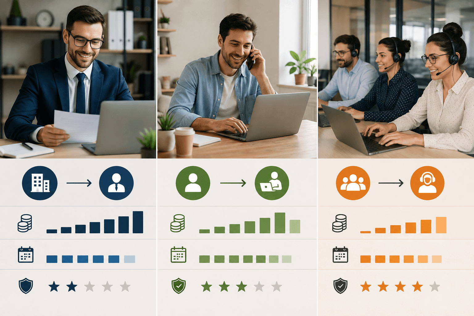 Recrutement en CDI, freelance et équipe d’externalisation administrative comparés sur le coût, la disponibilité et la continuité