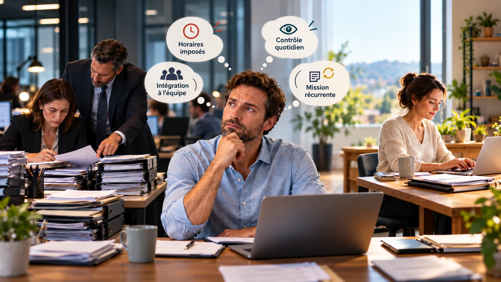 Dirigeant face aux indices de requalification d'une freelance : horaires imposés, contrôle quotidien, intégration à l'équipe et mission récurrente